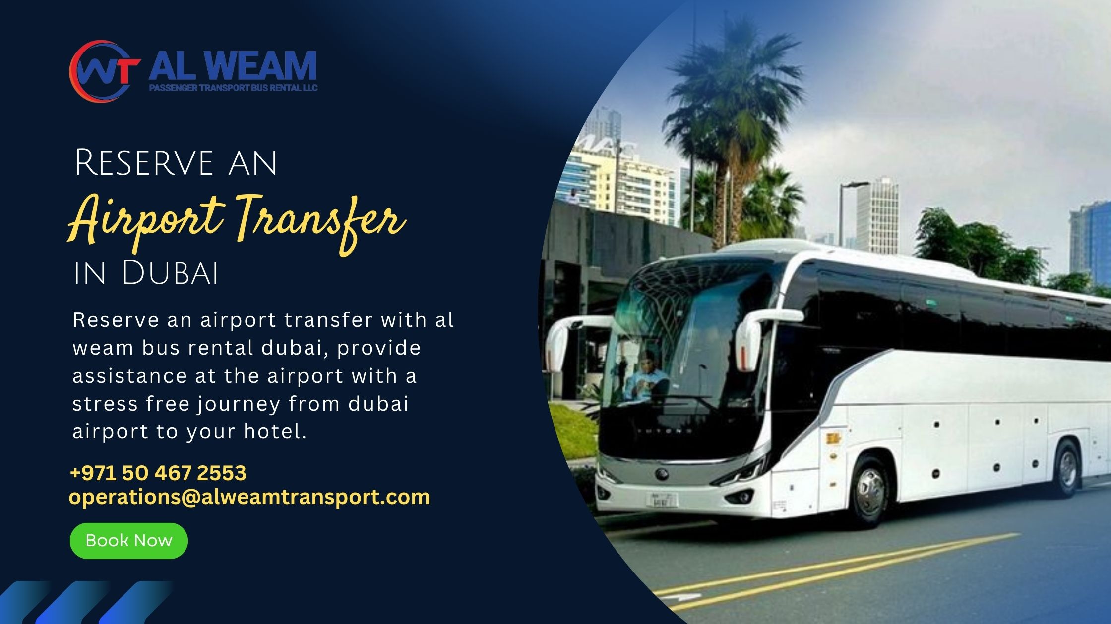 How to reserve your airport transport with Al Weam Bus Rental